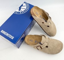 Birkenstock Boston Taupe Suede Clogs Soft Footbed Unisex Comfort Shoes EU 37-45 picture
