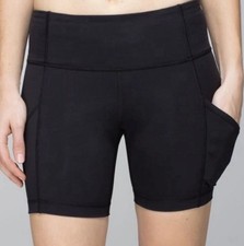 Lululemon 2 Run Dart & Dash Short Block-It Pocket Black and Pockets Sides NWT picture