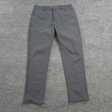 Vuori Pants Mens 34x32 Gray Meta Performance Chino Woven Khakis Travel Gym Tech picture