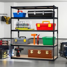 5-Tier Heavy Duty Metal Shelving Unit Garage Shelves Utility Rack Adjustable picture