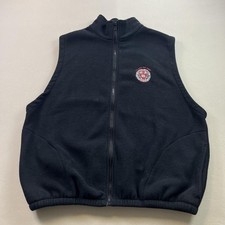 Vintage Harvard University Vest Jacket Mens XL Black Fleece Alumni Full Zip y2k picture