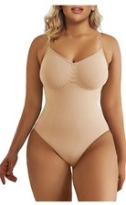 SHAPERX Bodysuit for Women Tummy Control Shapewear Seamless Sculpting Thong S/M picture