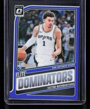 Victor Wembanyama 2024-25 Donruss Optic #8 Blue Elite Dominators /49 picture