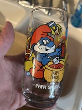 Smurf 1982-83 Vintage Drinking Glasses Set of 5 picture