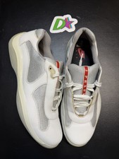 Size 9.5 - Prada American Cup White/White Mens Mesh Sneakers picture