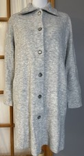 Y2K Talbots Sweater Jacket Women’s Sz M Gray Button Up Pockets Coastal Classic picture