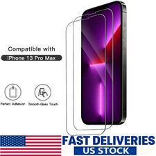 2x For Apple iPhone 13 Pro max Tempered Glass Screen Protector Anti Scratch picture