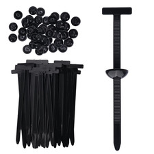 100Pcs Nylon Cable Tie Buckles Universal Car Zip Tie Clips UV Resistant picture