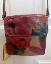 NWT Patricia Nash BALLURI Small Front Flap Leather Crossbody SPRING MULTI  picture