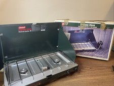 Coleman Propane Camp Stove #5435C700 Electric Ignition Camping 2 Burner New Open picture