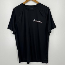 USMC Marines Short Sleeve T-Shirt Men's Size L Black Moisture Wicking USA NWOT picture