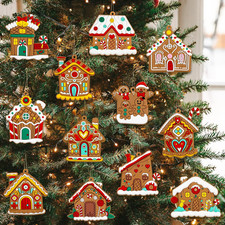 16pcs Gingerbread Man Ornaments for Christmas Tree Decorations picture