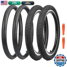 MAKELEN Kids Bike Tires 20x2.125 (57-406) Folding Tires For Kids Bikes - Black picture