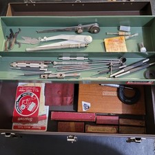 Starrett Machinist Tools In Kennedy Toolbox VINTAGE USA picture