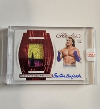 2024 Flawless WWE Brutus The Barber Beefcake Patch ON CARD Auto Ruby #'d 10/15 ✨ picture