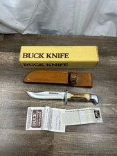 Minty. Vintage BUCK 119 Special Hunting Knife Stag Handle Leather Sheath Read picture