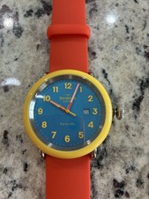 Shinola Detrola Free Skate Yellow Case Orange Band picture