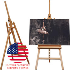 ARTIFY Large Solid Beechwood Painters Easel with Brush Holder for Adults picture