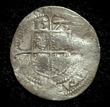 1573 MEDIEVAL ENGLAND HAMMERED SILVER SIXPENCE 6P ELIZABETH I (1558-1603) picture