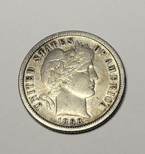 1898-O Barber Dime XF Details picture