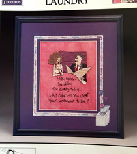 NEW Vintage 1998 Doing the Laundry Cross Stitch Leaflet from Twisted Threads picture