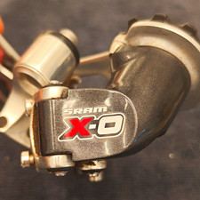 SRAM X-0 ESP Rear Derailleur Long Cage 9-Speed MTB Hanger Mount Silver/Black picture