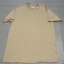 VTG Y2K Hanes Heavyweight 50/50 Blank T-Shirt NOS Light Brown Earthtone Minimal- picture