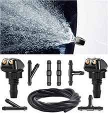 Car Front Windshield Washer Nozzles, Washer Nozzle Kit Car Double-hole Wiper.. picture