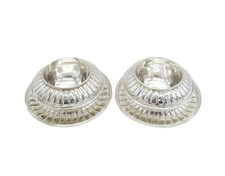 George III Pair of Sterling Silver Salt Cellars & Dishes Antique 1805 London picture