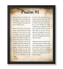 Psalm 91 Print - Bible Verse Poster - Scripture Art - Inspiring Gift for Men, picture