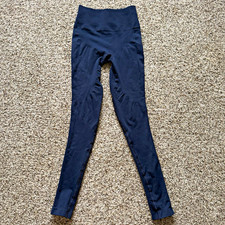 lululemon athletica Women's Blue Ankle Leggings Stretch Knit Logo picture