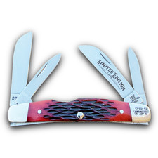J.B.F. CHAMPLIN CUTLERY KNIVES USA 2026 CATALINA RED JIGGED BONE CONGRESS KNIFE picture