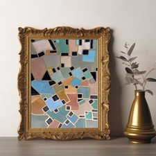 Abstract Painting Modern Geometric Art Original Acrylic 11 x 14 Jimarieart picture