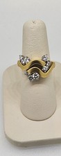 18k Custom Chunky Diamond Ring 9.5 grams Approximately 1.25 ct picture