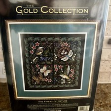 Dimensions Gold #3824 Finery of Nature Counted Cross Stitch Kit VINTAGE 1996 USA picture