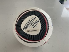 Artemi Panarin, Michal Rozsival, Victor Tikhonov Autographed Soccer Ball￼ picture