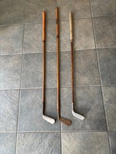 3 Antique Hickory Golf Clubs Wright & Ditson Fairfield Musselburgh Irons picture