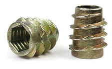 EZ-LOK Die Cast Zinc Flush Hex-Drive Threaded Insert for Wood - #8-32 x 0.394 picture