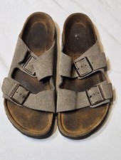 Birkenstock Arizona Womens Size US 7/EUR 38 Taupe Suede Sandals Boho Shiek Pics picture