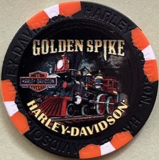 Harley Davidson Wide Print Poker Chip from Golden Spike HD in Ogden, Utah picture