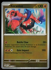 Koraidon 047/084 Rare Pitch Black Pokemon Reverse Holo Near Mint picture