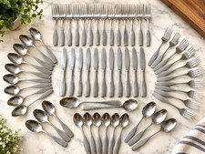 Oneida Community Stainless Paul Revere Flatware 52 Pcs - Service For 8 + Serving picture