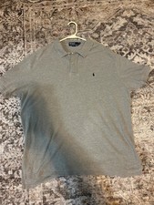 Polo by Ralph Lauren Gray Short Sleeve Polo Shirt with Embroidered Logo picture