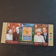 ASCENSION 2007 SG 976-978 DIAMOND WEDDING MNH picture
