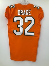 #32 KENYAN DRAKE MIAMI DOLPHINS NIKE GAME USED ORANGE JERSEY SZ-42 YR-2016 picture