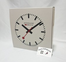 Mondaine Wall Clock A990.CLOCK.16SBB White Dial Silver Case Swiss Railway 25cm picture