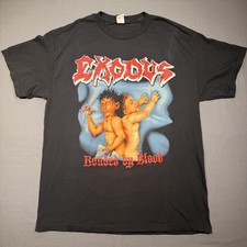 Vintage Exodus Shirt Men’s Large Cinder Block Bonded By Blood 2004 Thrash Metal picture