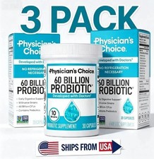 3pc Physician's Choice Probiotics 60 Billion CFU10 Strains+Organic Prebiotics picture