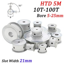 HTD 5M Timing Belt Pulley AF-Type 10T-100T Bore 5-25mm for 20mm Wide Timing Belt picture
