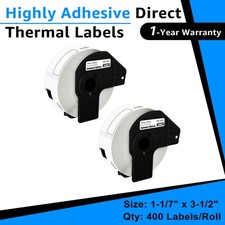 2Rolls Replace for Brother DK-1201 1.1